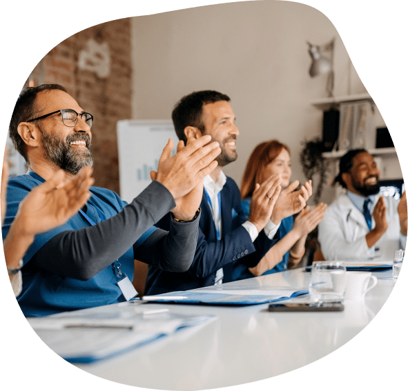 Group of people clapping